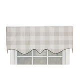 Grande Check Regal Style 3" Rod Pocket Valance 50" x 17" Gray by RLF Home