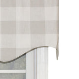 Grande Check Regal Style 3" Rod Pocket Valance 50" x 17" Gray by RLF Home