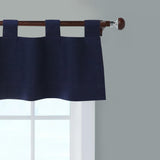 Thermalogic Weathermate Room Darkening Tab Top Flat Valance for Windows 40" x 15" Navy