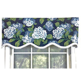 Hydrangea Ruffled Provance valance 3in Rod Pocket 50in x 17in by RLF Home