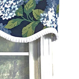 Hydrangea Ruffled Provance valance 3in Rod Pocket 50in x 17in by RLF Home