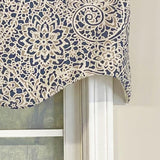 Stella Paisley Regal 3in Rod Pocket Window Valance 50in x 17in by RLF Home