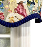 Martella Ruffled Provance 3" Rod Pocket Valance 50" x 16" Multicolor by RLF Home