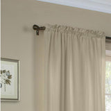 Commonwealth Thermavoile Rhapsody Lined Tailored Pole Top Curtain Panel - Mushroom