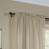 Commonwealth Thermavoile Rhapsody Lined Tailored Pole Top Curtain Panel - Mushroom