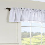 Thermavoile by Commonwealth Rhapsody Lined Rod Pocket Valance Flat Window Dressing - 54x15", White