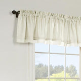 Commonwealth Rhapsody Lined Rod Pocket Valance Flat Window Dressing - 54x15", Ivory