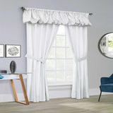 Commonwealth Prescott Rod Pocket Dressing Window Curtain Panel Set - White