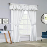 Commonwealth Prescott Rod Pocket Dressing Window Curtain Panel Set - White