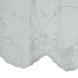 Habitat Grandeur Sheer Floral Motif and Scalloped Bottom Hem Pole Top Curtain Tiers White