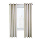 Thermaplus Ventura Blackout UV Protection Grommet Curtain Panel Pair for Windows Each 52" x 95" Natural