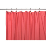 Carnation Home Fashions 3 Gauge Vinyl Shower Curtain Liner with Weighted Magnets and Metal Grommets - Rose 72x72