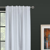 Thermaplus Baxter Total Blackout Back Tab Curtain - White