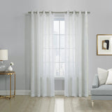 Habitat Boucle Sheer Premium Stylish and Functional Grommet Curtain Panel White