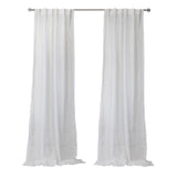 Habitat Alicante Sheer Dual Header Slub Sheer Fabric Curtain Panel for Brighten Any Living Space White