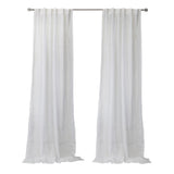 Habitat Alicante Sheer Dual Header Slub Sheer Fabric Curtain Panel for Brighten Any Living Space White