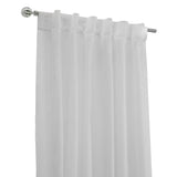 Habitat Alicante Sheer Dual Header Slub Sheer Fabric Curtain Panel for Brighten Any Living Space White