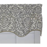 Ellis Curtain Duncan High Quality Room Darkening Solid Natural Color Lined Scallop Window Valance - 50 x15" Sterling