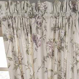 Ellis Curtain Abigail High Quality Window Rod Pocket Panel Pairs With 2 Tie Backs - 2-Piece - 90x84", Lilac