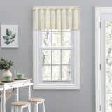 Ellis Curtain Shadow Stripe 1.5" Rod Pocket Tailored Valance for Windows 82" x 12" Natural