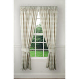 Ellis Curtain Bartlett Unlined 2-Piece Window Curtain Tailored Panels Pair With Ties - 90x63"