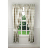 Ellis Curtain Bartlett Unlined 2-Piece Window Curtain Tailored Panels Pair With Ties - 90x63