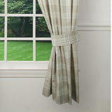 Ellis Curtain Bartlett Unlined 2-Piece Window Curtain Tailored Panels Pair With Ties - 90x63"