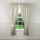 Ellis Curtain Bartlett Unlined 2-Piece Window Curtain Tailored Panels Pair with Ties - 90x84 Natural