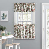 Ellis Curtain Madison Floral Design Printed Natural Ground 1.5" Rod Pocket Tailored Valance 58" x 15" Brick