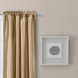 Ellis Curtain Luna Faux-Silk Rod Pocket/Back Tab Tailored Pairs - Taupe