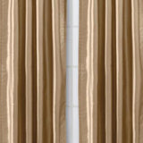 Ellis Curtain Luna Faux-Silk Rod Pocket/Back Tab Tailored Pairs - Taupe