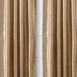 Ellis Curtain Luna Faux-Silk Rod Pocket/Back Tab Tailored Pairs - Taupe