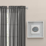 Ellis Curtain Portland Crushed Taffeta Rod Pocket Tailored Panel - Grey