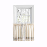 Ellis Curtain Richmark 1.5" Rod Pocket Tailored Tier for Windows Natural