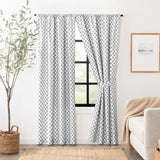 Ellis Curtain Manchester Window Treatment 3" Rod Pocket 100% Cotton Curtain Panel Pairs Black