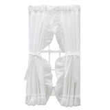 Ellis Curtain Madelyn Ruffled Victorian Priscillas 1.5" Rod Pocket Curtain Panel White