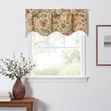 Ellis Curtain Regency Scallop Shaped 3" Rod Pocket Valances for Windows 50" x1 5" Antique