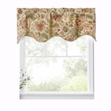 Ellis Curtain Regency Scallop Shaped 3" Rod Pocket Valances for Windows 50" x1 5" Antique