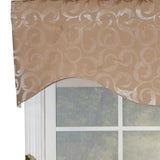 RLF Home Terra Cornice 100% Cotton with Fully Lined 3" Rod Pocket Valnance for Windows 50" x 17" Saddle