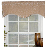 RLF Home Terra Cornice 100% Cotton with Fully Lined 3" Rod Pocket Valnance for Windows 50" x 17" Saddle