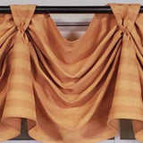 RLF Home Modern Design Orange Lane Victory Swag 3-Scoop Window Valance 50