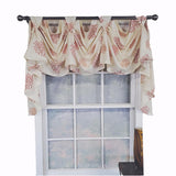 RLF Home Luxurious Modern Design Classic Deep-Sea Victory Swag 3-Scoop Window Valance 50" x 25"