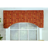 RLF Home Modern Design Classic Fair And Square Arch Style Window Valance  50" x 17" Multicolor