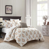 Chic Home Clarissa 8 Piece Comforter Set Floral Medallion Print Design Bed In A Bag Bedding Cream