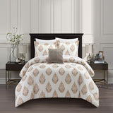 Chic Home Clarissa 8 Piece Comforter Set Floral Medallion Print Design Bed In A Bag Bedding Cream