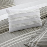 Chic Home Emma Bedding Comforter, Seersucker Fabric with Striped Design, 4 Pieces Comforter Set Green