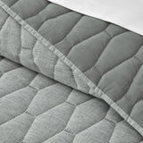 Chic Home Nyla 7 Pieces Quilt Set, Contemporary Geometric Hexagon Pattern, Bedding Quilts Grey