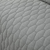 Chic Home Nyla 7 Pieces Quilt Set, Contemporary Geometric Hexagon Pattern, Bedding Quilts Grey