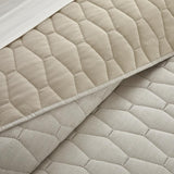 Chic Home Nyla 7 Pieces Quilt Set, Contemporary Geometric Hexagon Pattern, Bedding Quilts Beige