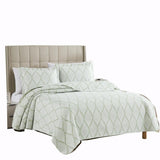 RT Designers Collection Bonaire Dillon 3-Pieces Lighteright Pinsonic Quilt Set Green